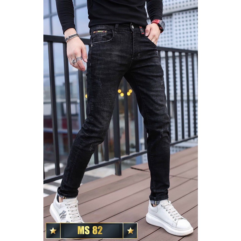 quần jean nam dài đen xám khói đẹp mẫu mới chất bo co giãn giá tốt KAYSTORE