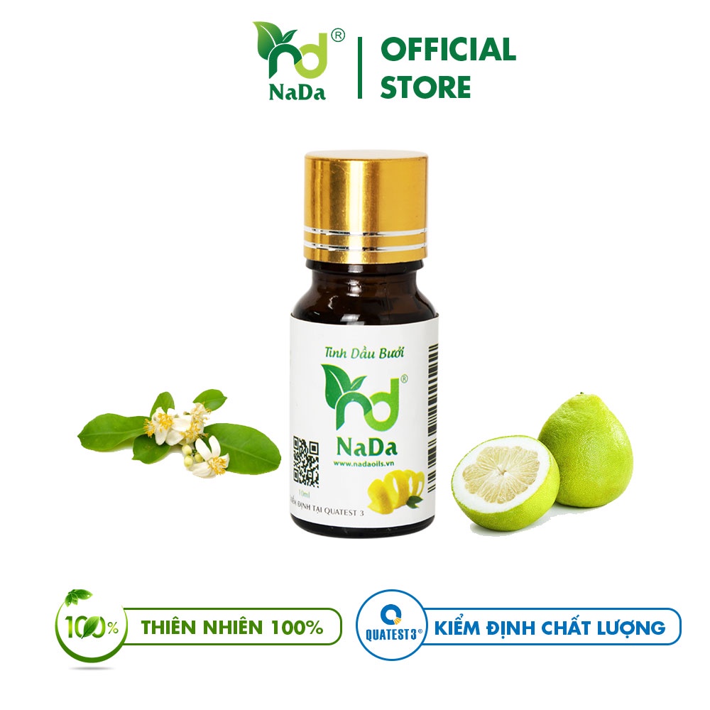 Tinh dầu thơm phòng Bưởi NADA OILS nguyên chất từ vỏ bưởi, thanh mát, thư giãn, xông thơm phòng 10ml, 50ml, 100ml