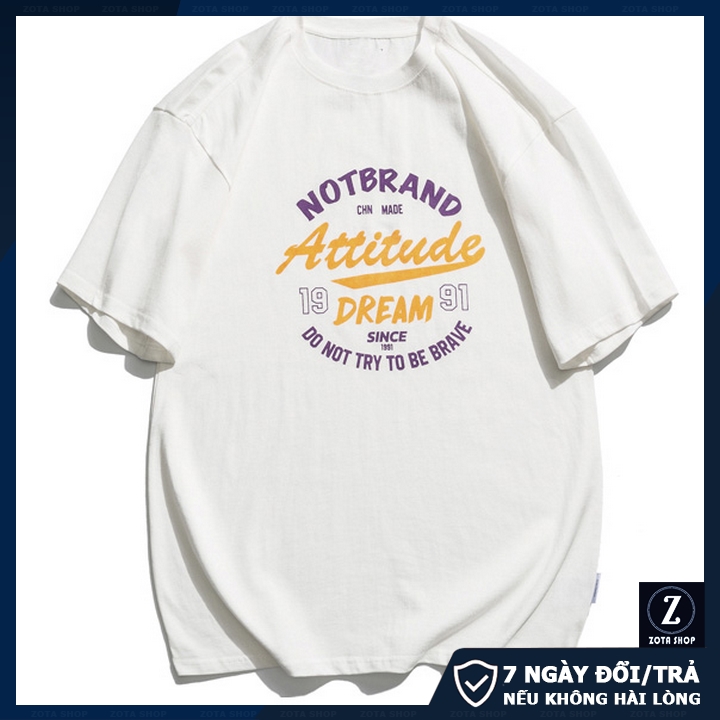 Áo thun nam tay lỡ unisex ZOTA, áo phông form rộng oversize Attitude Dream NTL612 | BigBuy360 - bigbuy360.vn