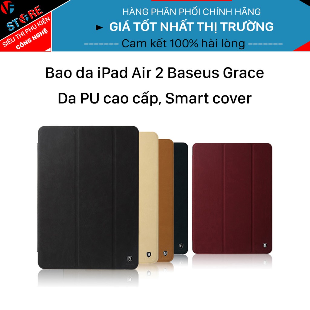 Bao da iPad Air 2 Baseus Grace(chất liệu giả da cao cấp,sang trọng,tiện dụng,chống va đập)