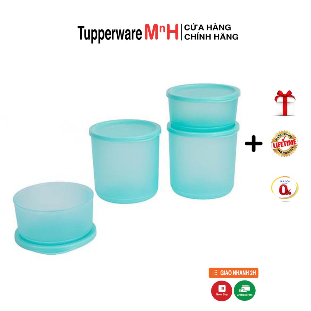 Bộ Hộp Bảo Quản Thực Phẩm Đa Năng Roundstax Bốn Hộp Tupperware, Hộp Nhựa Nguyên Sinh An Toàn