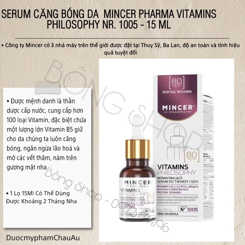Serum căng bóng da mincer 1005