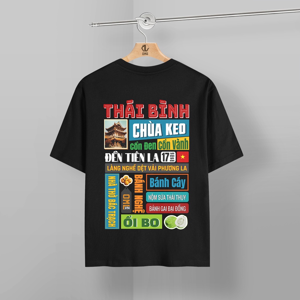 Áo Thun Tay Lỡ Nam Nữ Thái Bình, Áo Phông Unisex Đen Trắng - Local Brand PRANCE