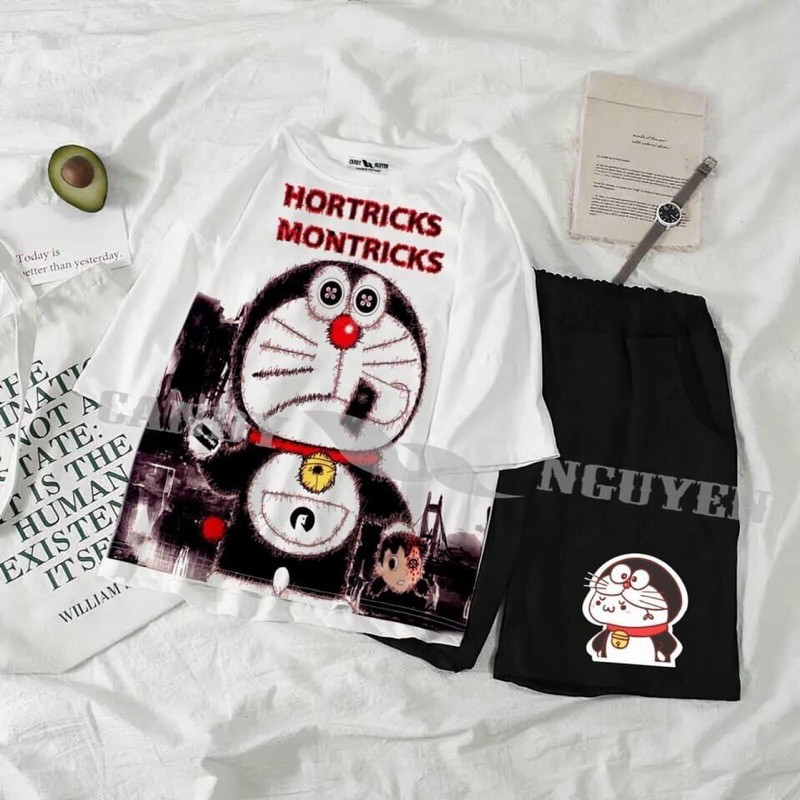 set đồ bộ áo quần đùi hoạt hình