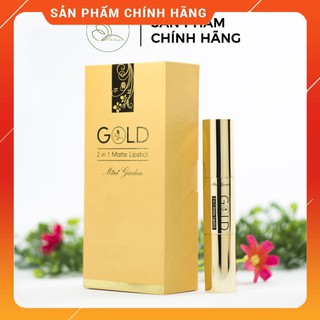 [HÀNG CHÍNH HÃNG] Son Gold MINIGARDEN 2in1 Matte Lipstick Nhung Lì 2 Đầu