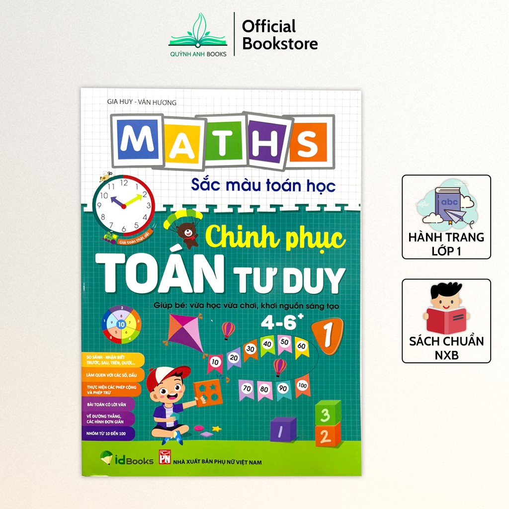Sách - Sắc màu toán học Chinh phục toán tư duy khơi nguồn sáng tạo 4-6 tuổi - NPH ID Books