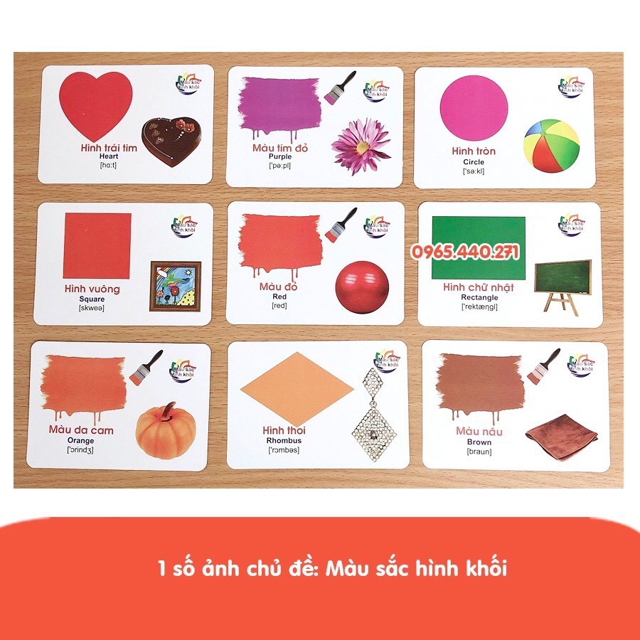Bộ đồ chơi THẺ HỌC THÔNG MINH thế giới xung quanh song ngữ 450 thẻ 20 chủ đề cho bé, tặng kèm  2 quà tặng