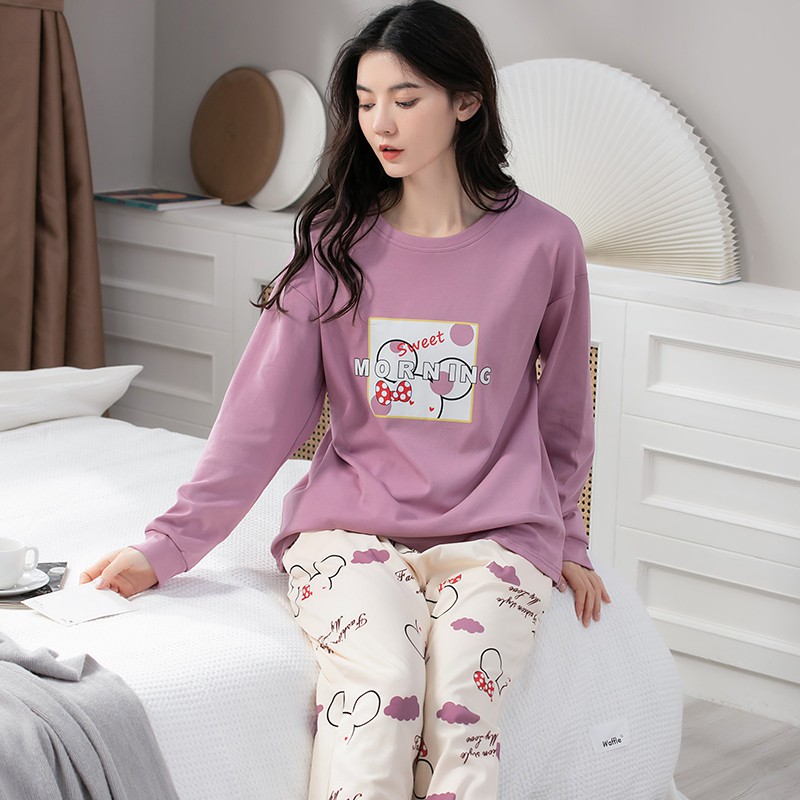 Đồ mặc nhà nữ thu đông chất cotton mịn đẹp - MH5119 | BigBuy360 - bigbuy360.vn