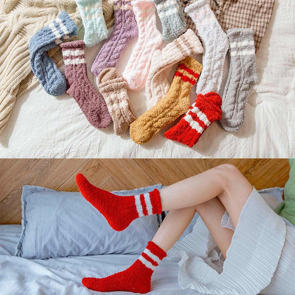 Vớ Lông Cừu San Hô Dày Dặn Giữ Ấm Mùa Thu Đông Dễ Thương VANES1