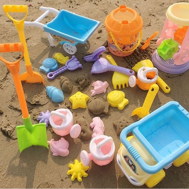 Đồ Chơi Bãi Biển Xô Kèm Phụ Kiện- Bộ Đủ Món Đồ Chơi Xúc Cát Bằng Nhựa Cao Cấp