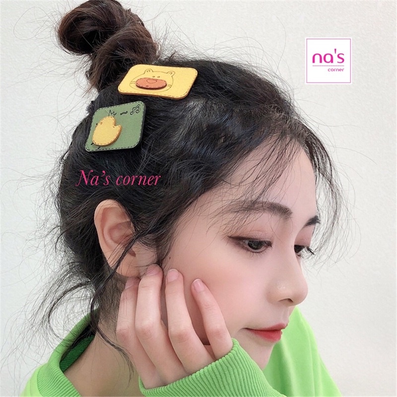 Miếng dán tóc mái nhỏ họa tiết hoạt hình dễ thương phong cách Hàn quốc