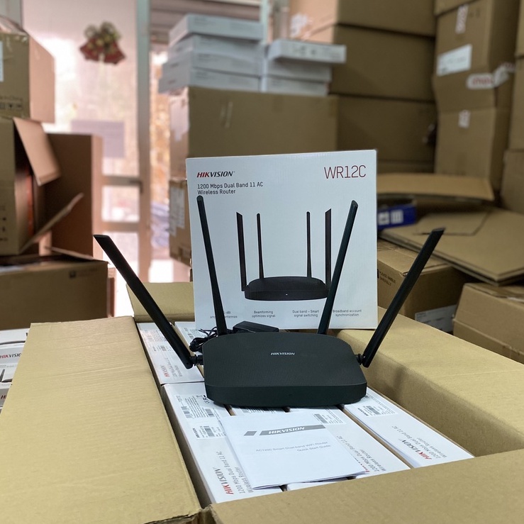 Bộ phát Wifi Router wifi Hikvision WR12C AC1200- 2 băng tần