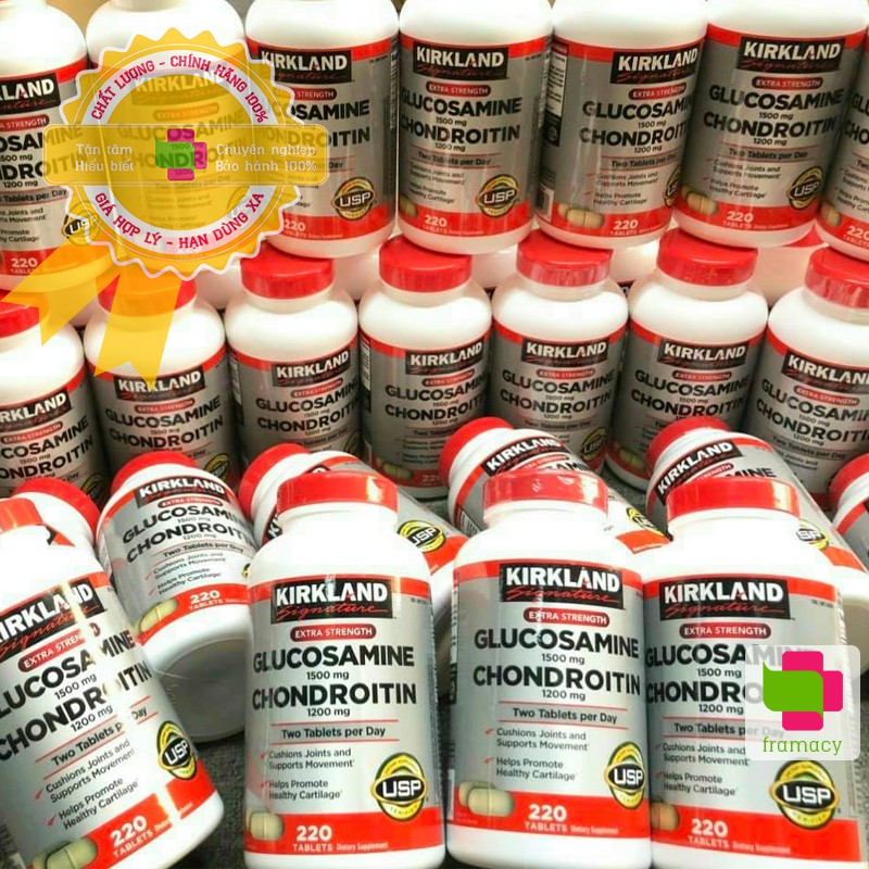 Viên uống Kirkland Glucosamine 1500mg & Chondroitin 1200mg, Mỹ  bổ xương khớp cho người trên 18 tuổi