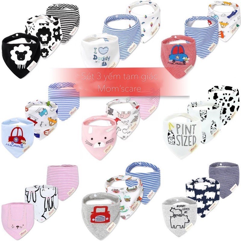 Set Yếm tam giác Mom'scare cho bé yêu