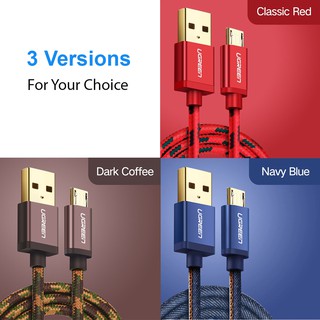 Cáp Sạc Nhanh Micro USB Bện Jean Cao Cấp UGREEN US246