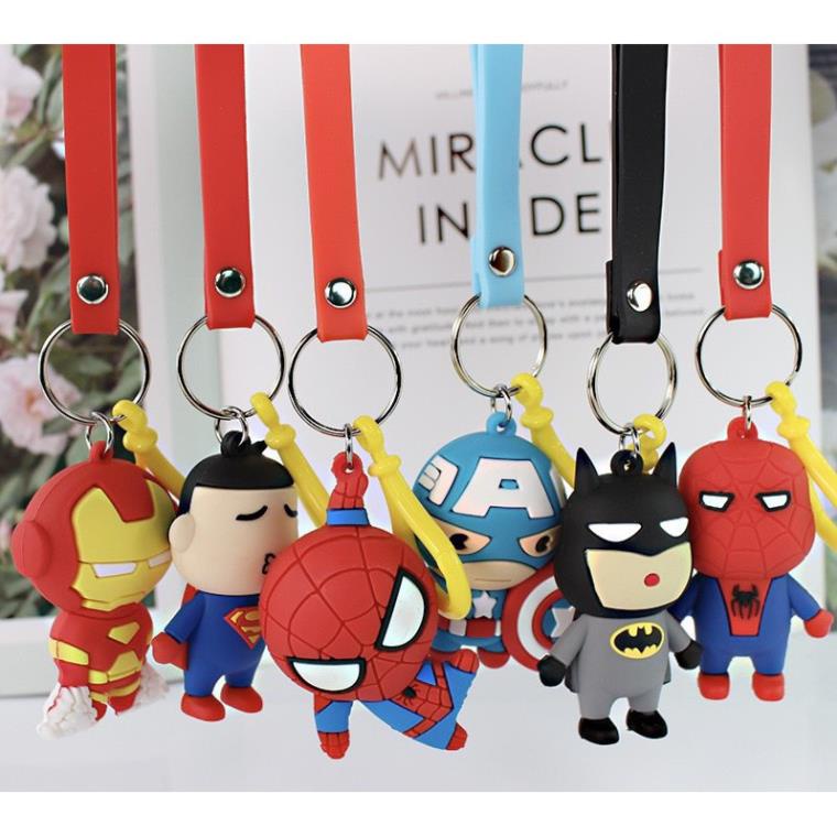 Charm /Jibitz gắn dép CROCS - MÓC CHÌA KHÓA BA LÔ thời trang siêu nhân Marvel