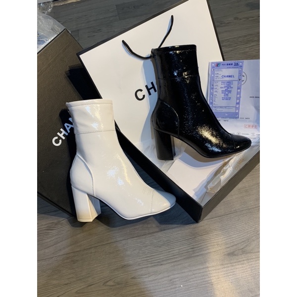 Giày bốt nữ cổ cao chất da bóng, Giày cao gót  nữ đế 7p mũi tròn siêu sang chảnh | BigBuy360 - bigbuy360.vn