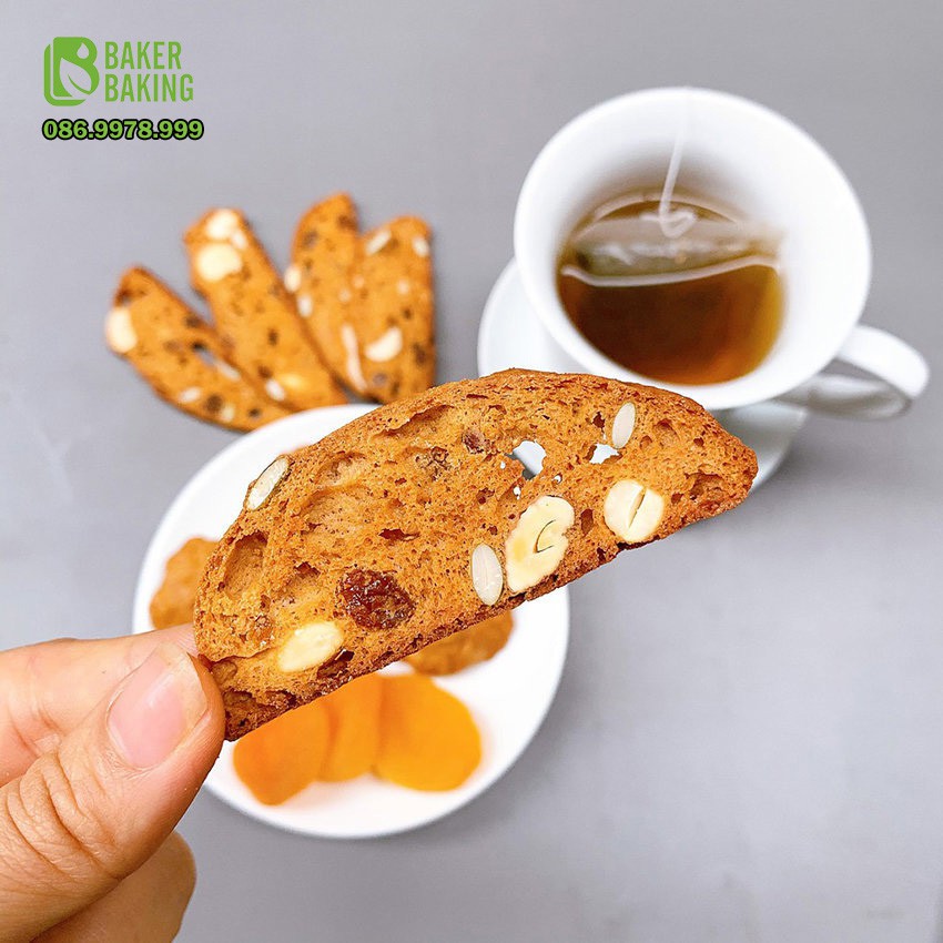 Bánh Biscotti ❤️ĂN NGON DÁNG THON❤Bánh ăn kiêng giảm cân chuối yến mạch không đường, bữa sáng siêu tiện lợi hộp:100g