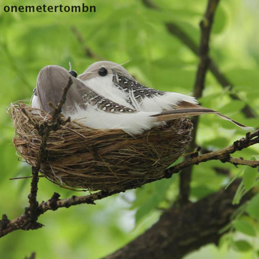 1 Bộ Tổ Chim Hình Tổ Chim Hình Tròn Tự Nhiên Dùng Trang Trí Sân Vườn