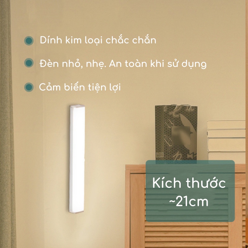 Đèn Cảm Biến, Đèn Led Cảm Ứng Chuyển Động Gắn Tủ Quần Áo, Hành Lang, Phòng Ngủ, Phòng Tắm Tự Động titan.st