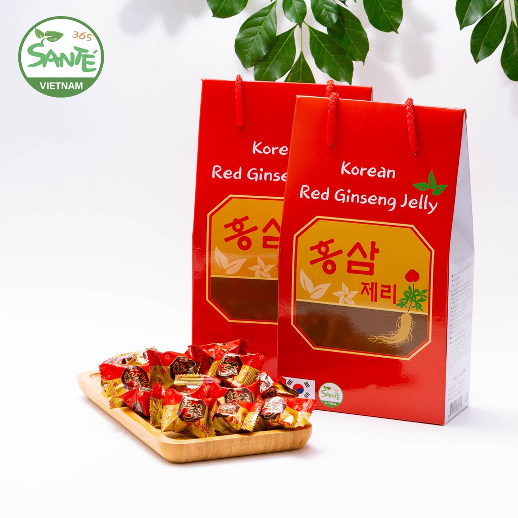 Kẹo mềm vị Hồng Sâm 200gram (Red Ginseng Jelly) - Sante365 - Thực Phẩm Bảo Vệ Sức Khỏe