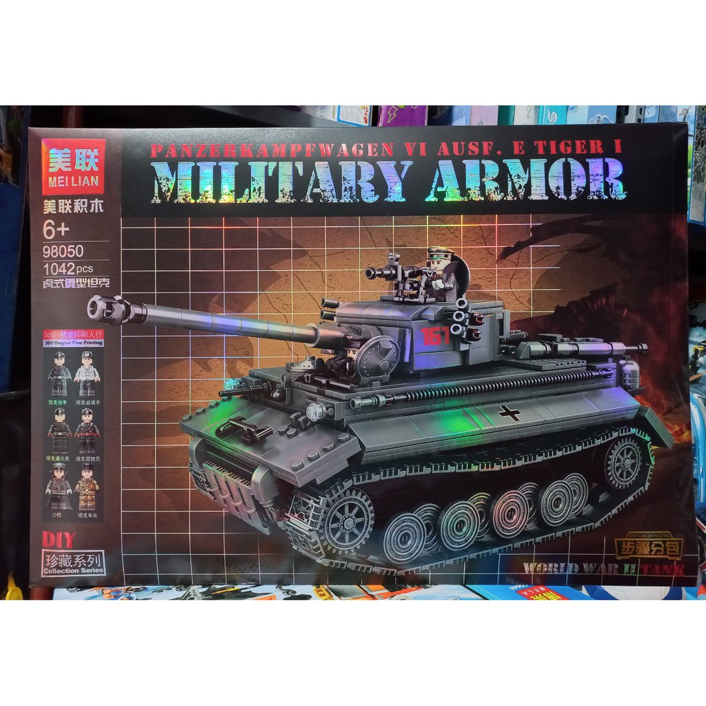 Lắp ghép - MiLiTaRy 98050 Xe tank Quân Đội Đức