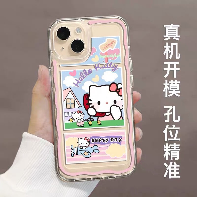 SANRIO Ốp Điện Thoại Cứng Trong Suốt Chống Sốc Hình Mặt Cười Cho iPhone 14 11 13 12 X XS Pro Max xr Mini xr