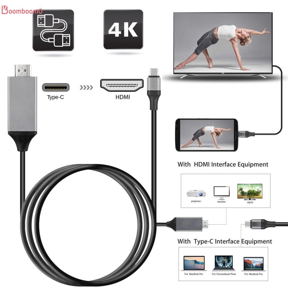 Dây cáp chuyển đổi đầu USB Type-C sang HDMI HDTV 4K dành cho máy Samsung Galaxy S8 S9 Macbook