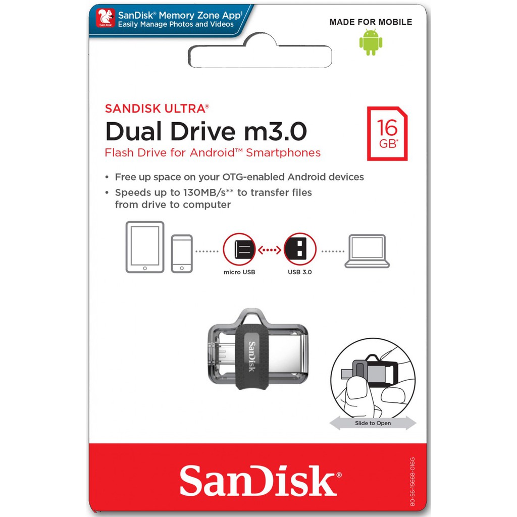 USB OTG SanDisk Ultra Dual Drive SDDD3 16GB-64GB