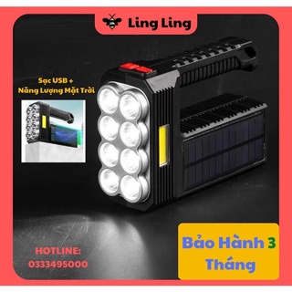 Đèn pin, đèn chiếu sáng 8 bóng 3 chế độ nháy siêu sáng