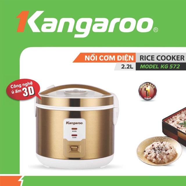Nồi Cơm Điện 2.2L Kangaroo KG572