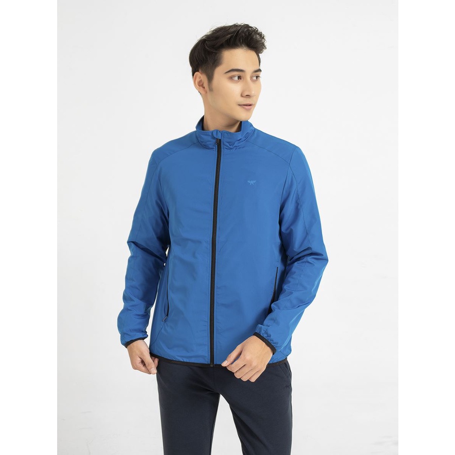 Áo khoác gió 2 lớp nam Aristino AJK001W9 dáng suông regular fit, chun 1 cm chắc chắn, túi khoá kim loại, vải xước