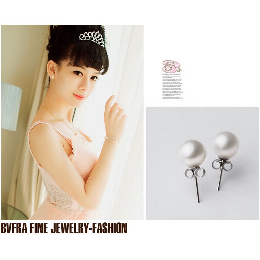 Đôi Khuyên Tai Mạ Bạc Đính Ngọc Trai Thời Trang Cho Nữ