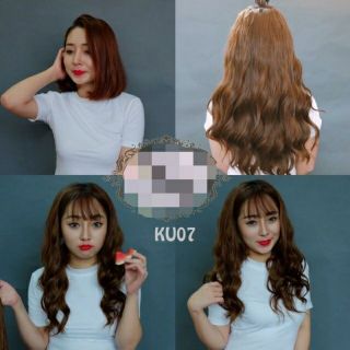 Tóc giả kẹp U xoăn sóng