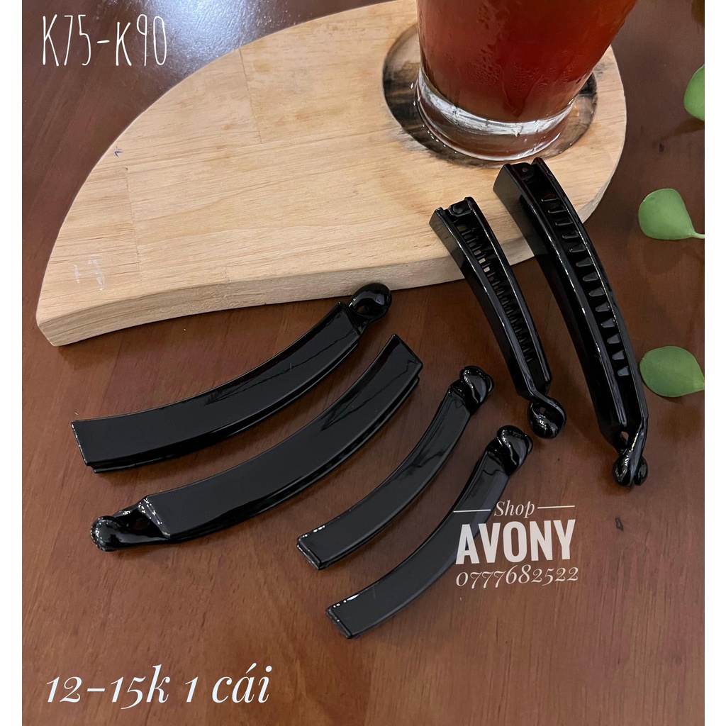 Kẹp tóc dạng me - kẹp đứng  màu trơn đen  dùng trong làm kẹp Handmade