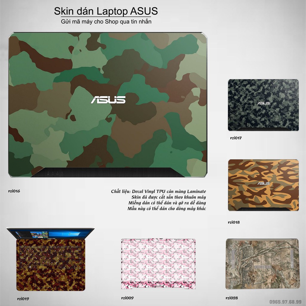 Skin dán Laptop Asus in hình rằn ri nhiều mẫu 3 (inbox mã máy cho Shop)