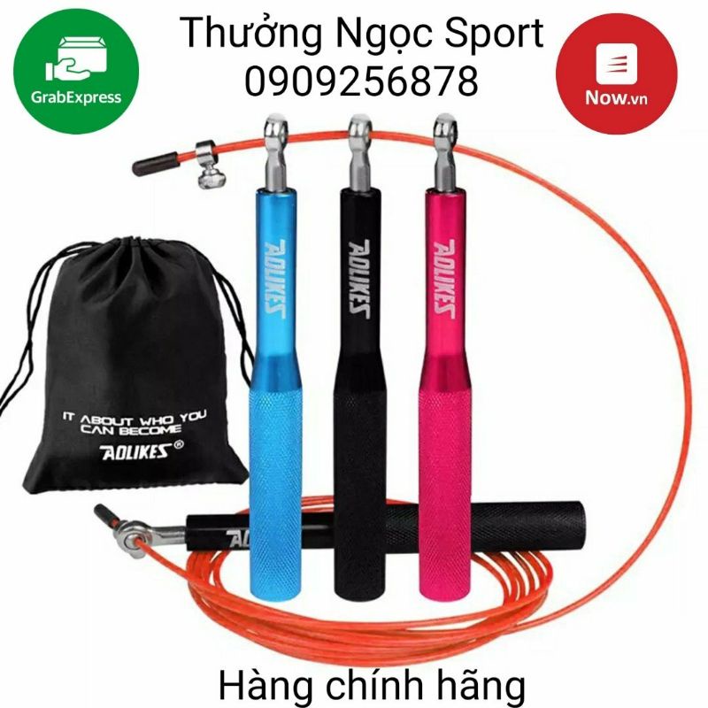 Dây Nhảy Aolikes Tay Cầm Hợp Kim Nhôm Cao Cấp Hàng Chính Hãng