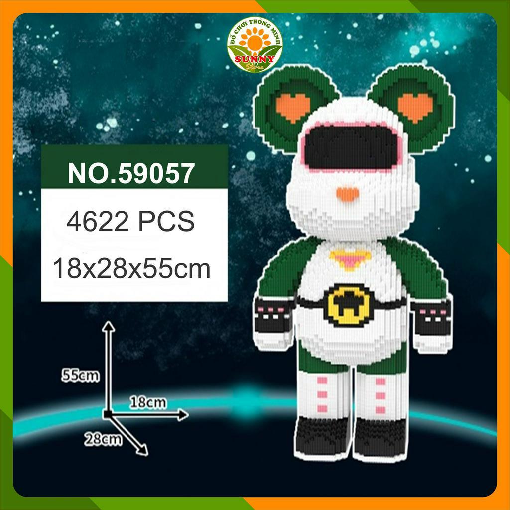 Đồ chơi lắp ghép Gấu Bearbrick Ngôi sao phong cách - Mô hình lắp ghép 3D Gấu Bearbrick - Cao 55cm - 4600+pcs - Sunny