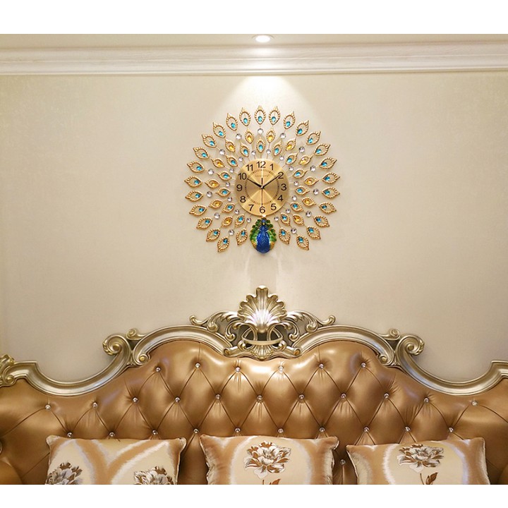 Đồng hồ treo tường Peacock Royal, con công xanh - The Royal's