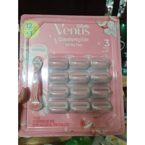 Set dao cạo Gillette Venus Comfortglide (1 cây+12 đầu rời)