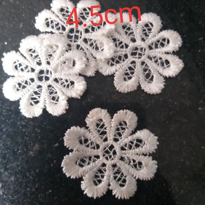 Hoa thêu trang trí thủ công  ,size 1.7 cm  đến 7cm.