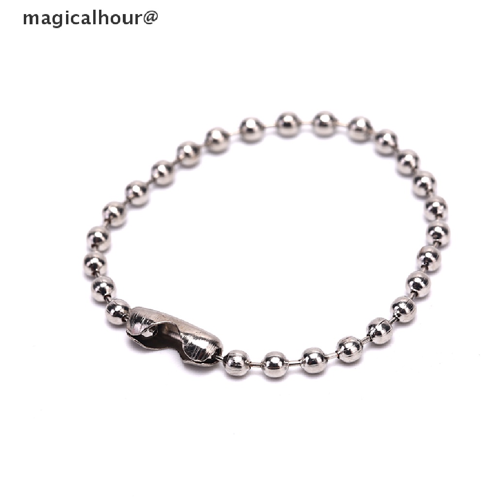 Set 10 chuỗi hạt tròn đường kính 0.09" dài 3.5" dùng làm móc khóa DIY