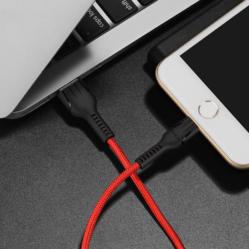 Cáp Lightning Hoco U31 chống đứt, gãy cho iPhone, iPad