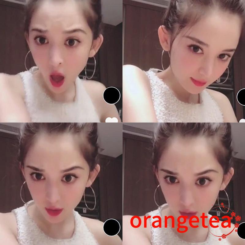 ORT-Khuyên tai nữ hình tròn lớn màu sắc lấp lánh