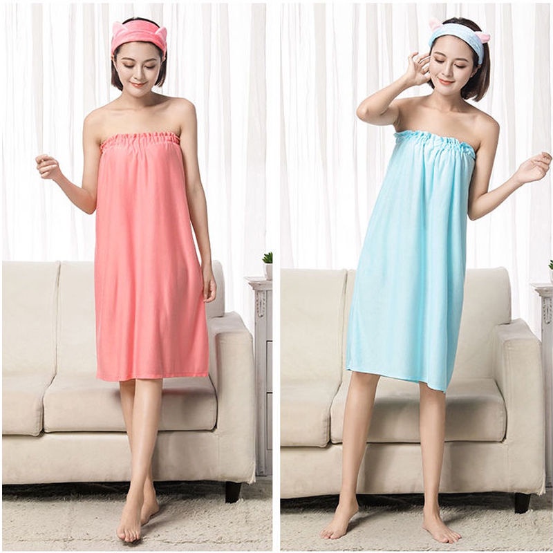 Beauty Salina Áo Choàng Tắm Dạng Váy Quấn Ngực Mỏng Nhẹ Thấm Hút Mồ Hôi Tốt Cho Sức Khỏe Làm Đẹp Khách Sạn yukata Xông Hơi de / *#