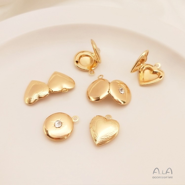 Mặt Dây Chuyền Hình Tròn Đính Đá Zircon 14k Nhiều Màu Sắc