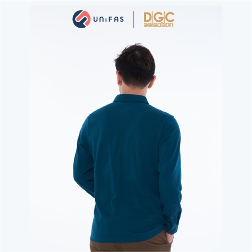 Áo polo nam DGCs dài tay phom suông Regular Fit trơn màu, chất vải mềm mịn cao cấp WAP2004M