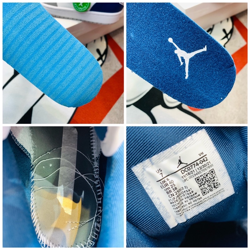 Giày Thể Thao Sneaker Air Jordan 1 Low Stealth French Blue Hàng SC