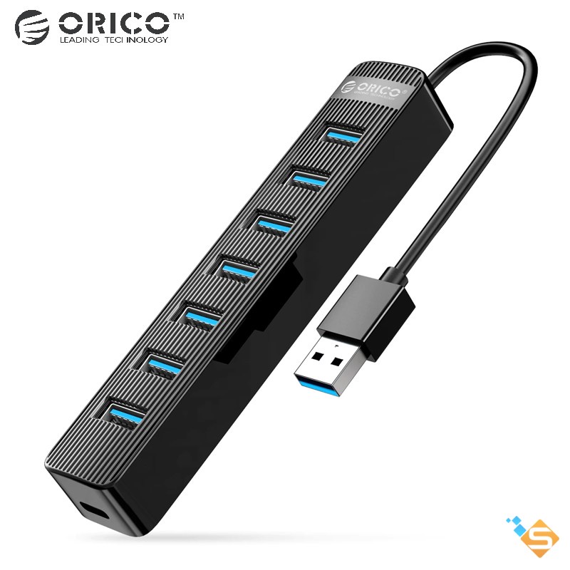 Bộ chia HUB ORICO TWU3 7 và 4 Cổng USB 3 0 Với Cổng Nguồn Type C - Bảo Hành Chính Hãng 12 Tháng