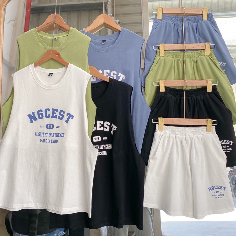 Set tanktop in chữ | BigBuy360 - bigbuy360.vn